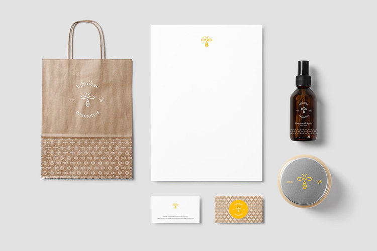 7.nfinibee 蜂蜜有機美容護膚化妝品VI設計