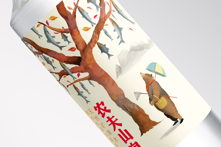 12.農(nóng)夫山泉礦泉水長白山四季插圖系列包裝設計