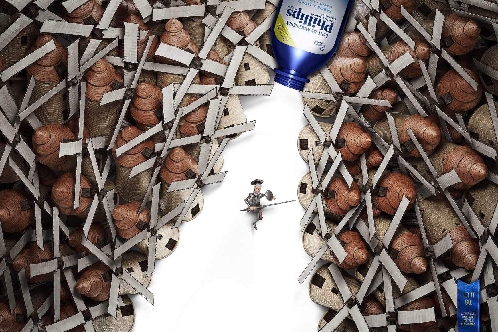 3.拜耳Phillips氧化鎂菲利普牛奶緩解便秘平面廣告創(chuàng)意設(shè)計(jì)-堂吉訶德