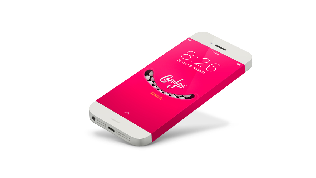 CANDY 糖果口味實驗室牙齒logo設計-手機界面VI設計