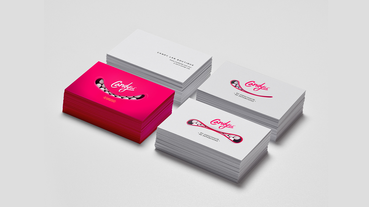 CANDY 糖果口味實驗室牙齒logo設計-名片設計