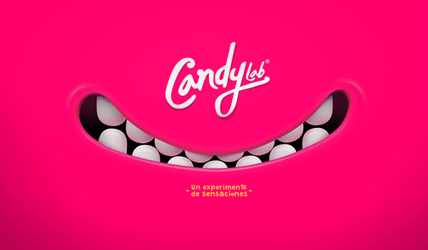CANDY 糖果口味味覺實驗室牙齒logo設計GIF動態圖