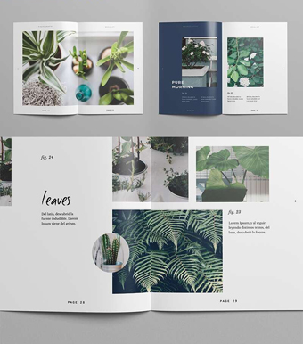 Botanic 植物園花草栽培園多圖畫冊設計版式3-畫冊內頁設計