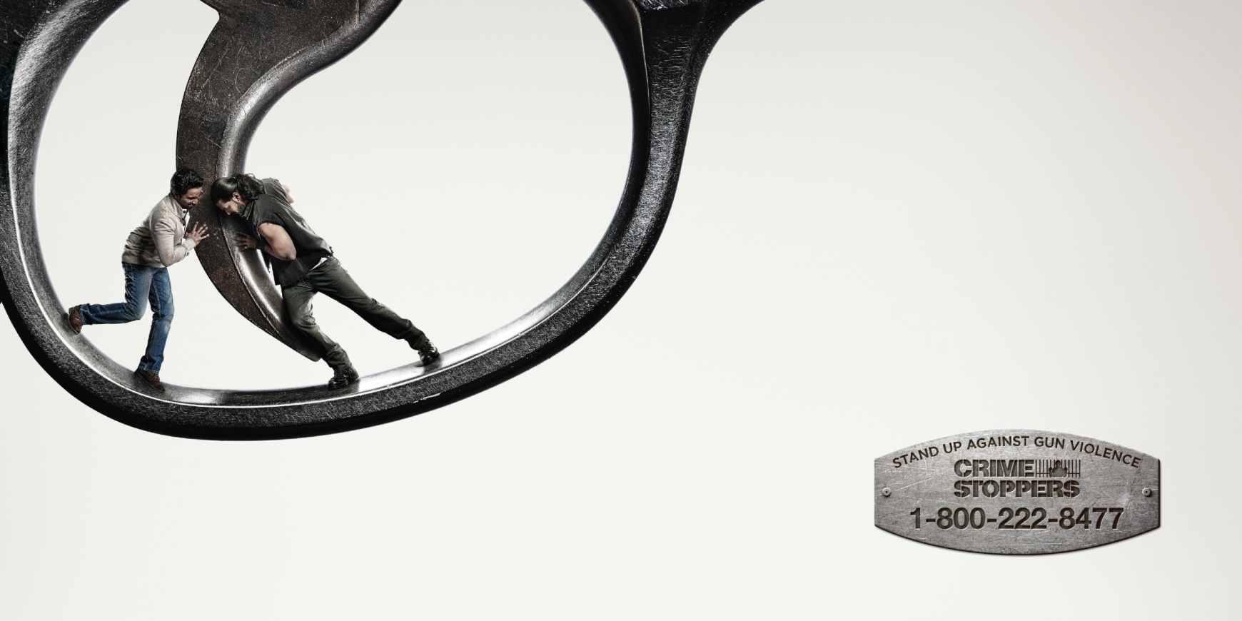 溫哥華報警熱線手槍篇公益平面廣告創意設計3