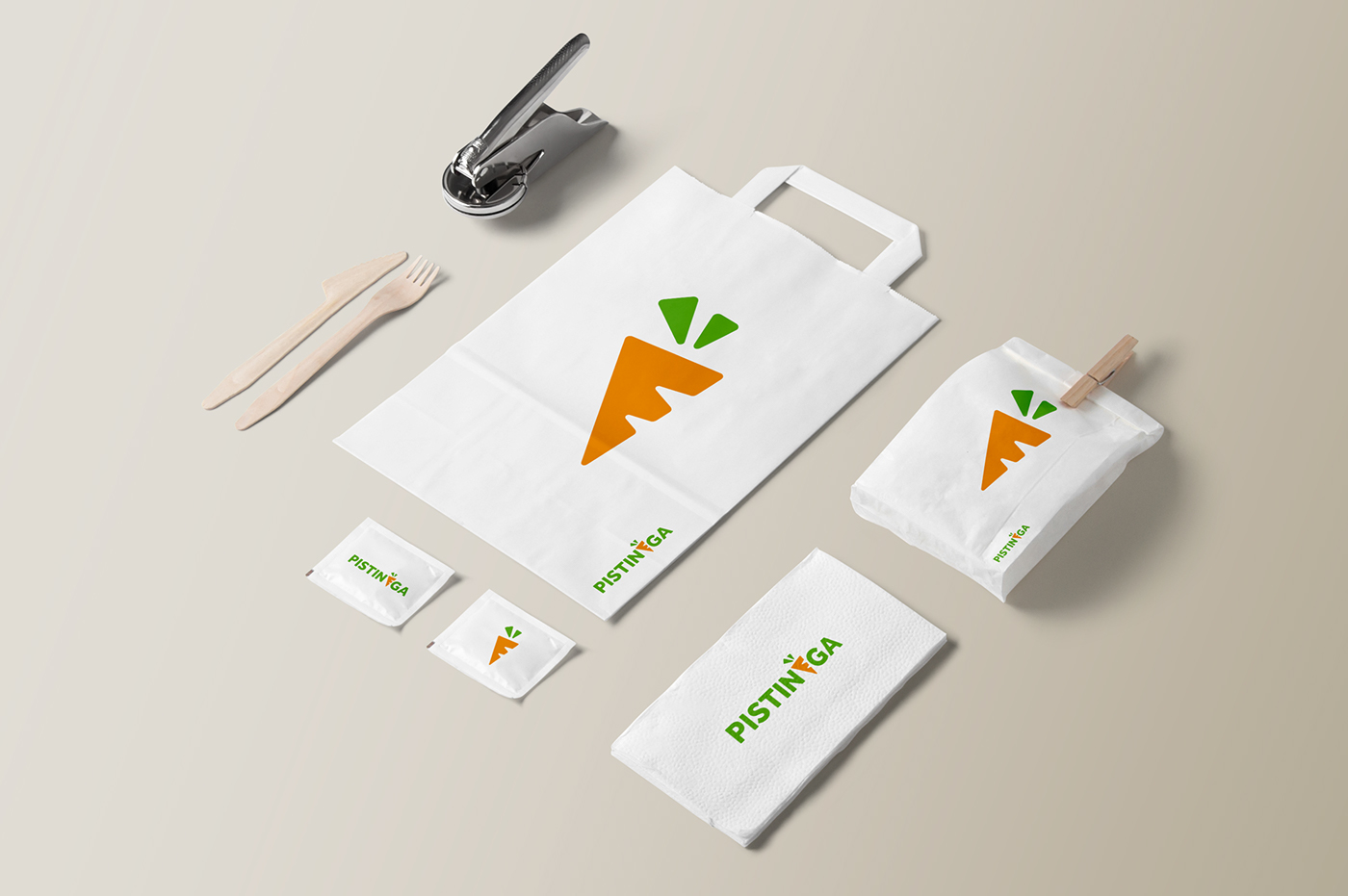 Pistinèga 鮮榨果汁吧餐飲lVI設計4