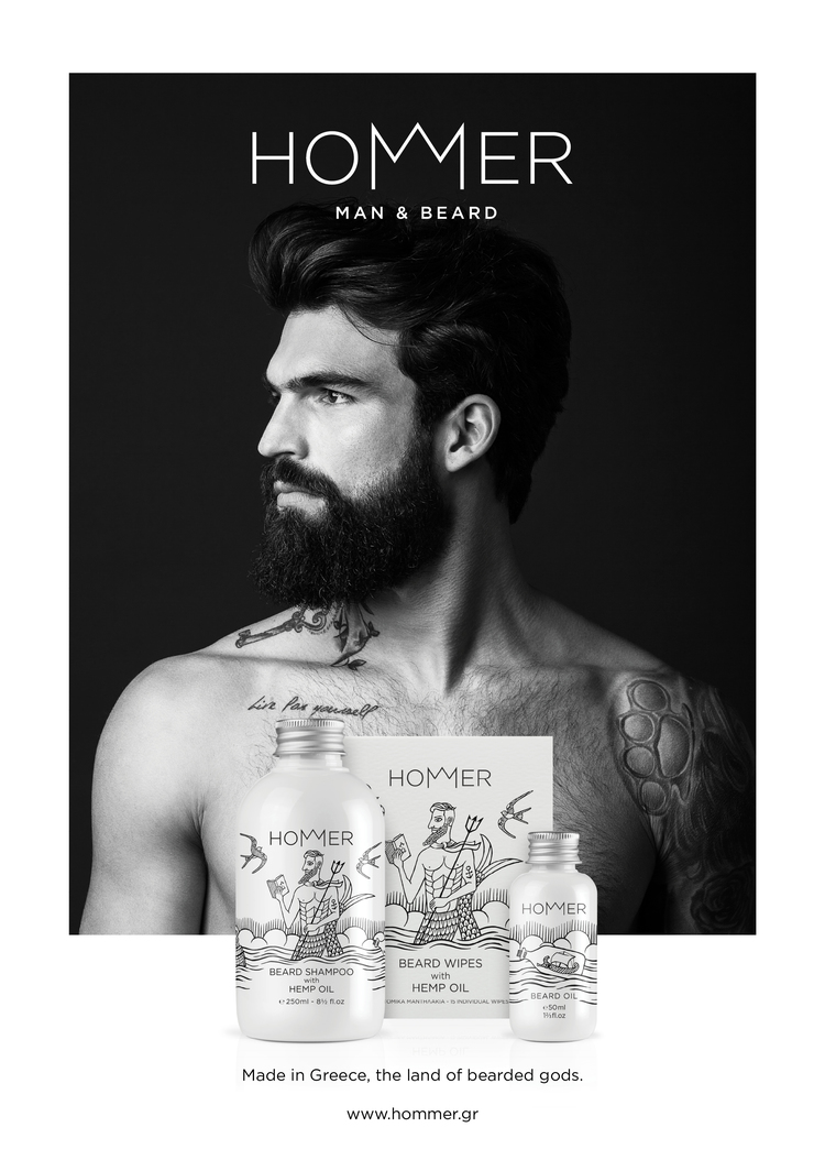 HOMMER 荷馬男士美容化妝品標志設計包裝設計4