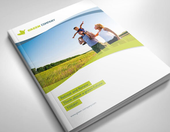 自由清新動感風格優秀企業畫冊設計版式欣賞-封面設計1