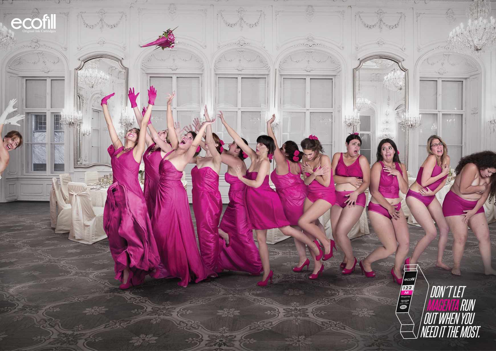 上海廣告設計公司分享：Ecofill打印機墨盒顏色篇平面廣告創意設計-紫色