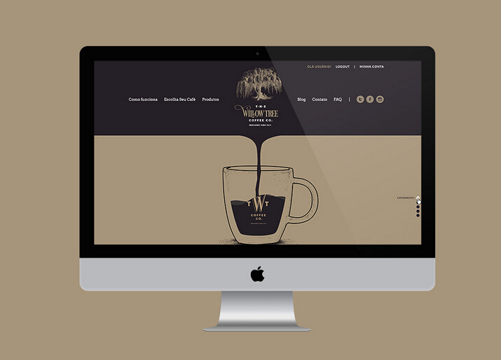 巴西Willow Tree 咖啡公司咖啡店連鎖店品牌VI形象設(shè)計(jì)9-網(wǎng)站頁(yè)面策劃設(shè)計(jì)