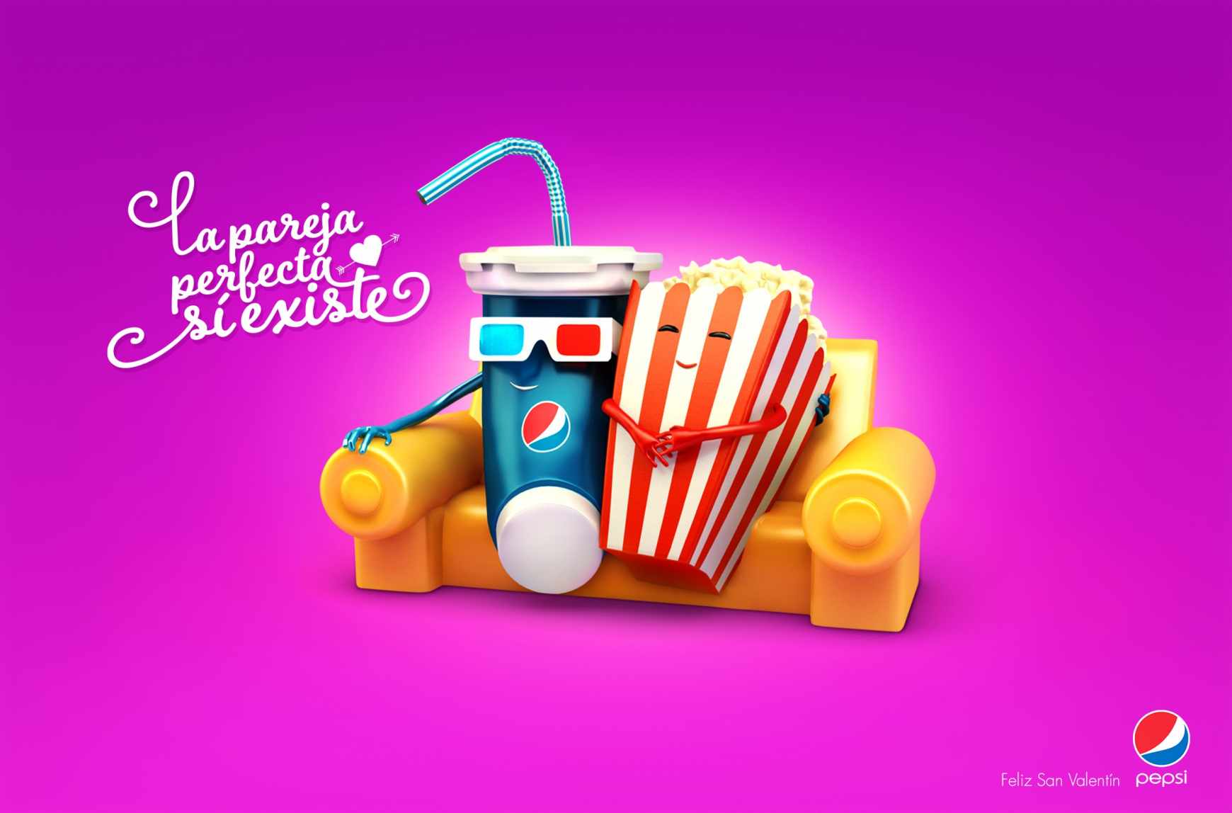 Peps百事可樂(lè)薯?xiàng)l夫妻篇平面創(chuàng)意廣告--上海廣告設(shè)計(jì)公司廣告欣賞1