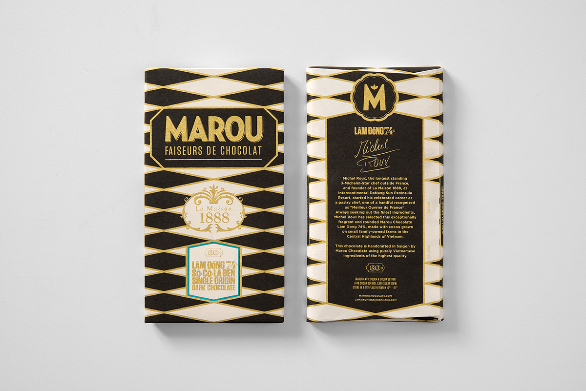 Marou 巧克力燙金包裝設計-上海包裝設計公司包裝設計欣賞1