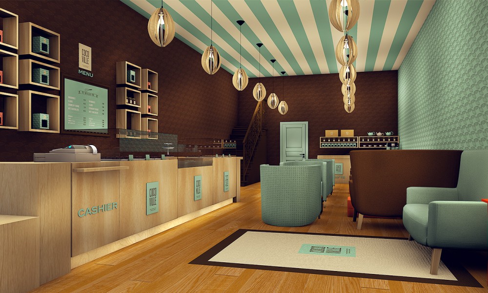 cocoville 冰淇淋巧克力 咖啡餐飲店品牌VI設(shè)計(jì)SI設(shè)計(jì)11