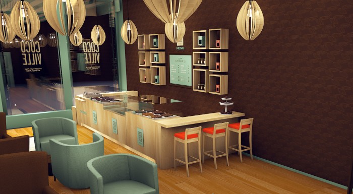 cocoville 冰淇淋巧克力 咖啡餐飲店品牌VI設(shè)計(jì)SI設(shè)計(jì)13