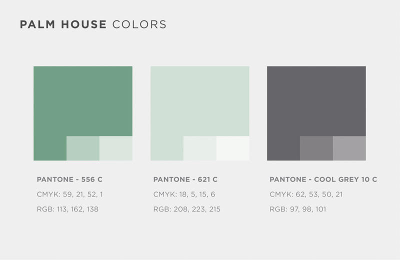 Palm House 棕櫚海景旅游度假房地產(chǎn)標(biāo)志設(shè)計品牌視覺形象設(shè)計4