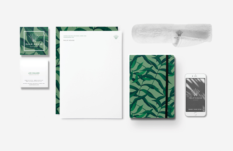 Palm House 棕櫚海景旅游度假房地產(chǎn)標(biāo)志設(shè)計品牌視覺形象設(shè)計5