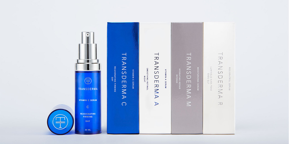 上?；瘖y品設(shè)計(jì)公司分享：Transderma 皮膚護(hù)理化妝品標(biāo)志設(shè)計(jì)包裝設(shè)計(jì)1