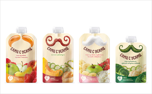 俄羅斯sami-s-usami水果蔬菜果泥嬰兒食品包裝設計2