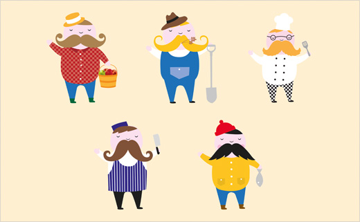 俄羅斯sami-s-usami水果蔬菜果泥嬰兒食品包裝人物插畫設計9