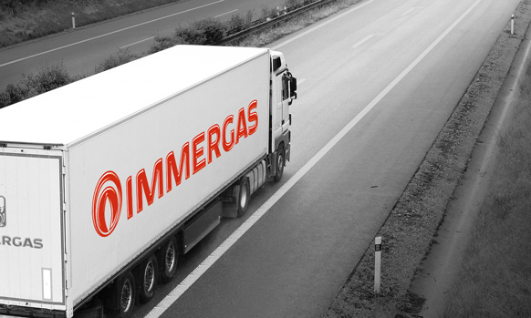 意大利采暖設備公司依瑪新火焰LOGO設計與羅馬戰士卡通形象設計-車身效果