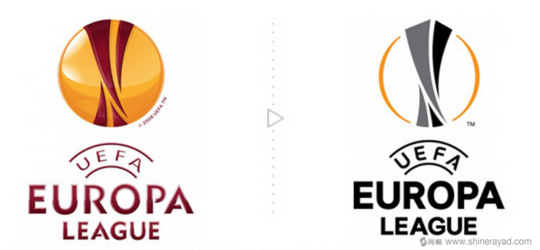歐足聯歐洲聯賽新賽季啟用新設計LOGO-2新舊標志對比