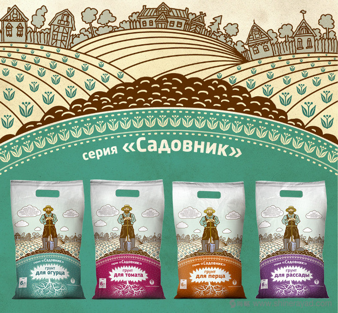 俄羅斯Садовник有機(jī)肥料包裝設(shè)計-上海包裝設(shè)計公司農(nóng)業(yè)物資包裝設(shè)計欣賞3
