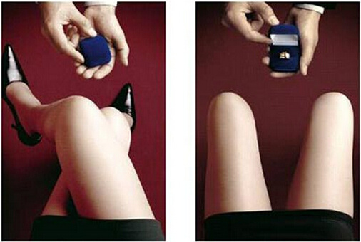 戒指對(duì)比廣告