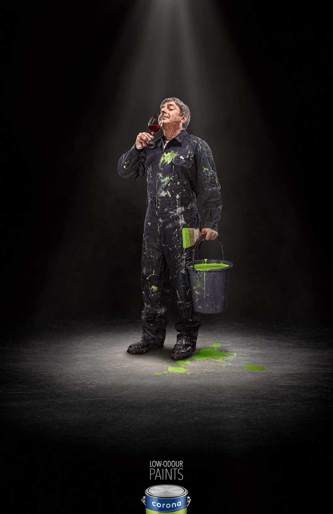 Corona 低氣味油漆平面廣告創意設計-上海平面廣告設計公司廣告欣賞-美味紅酒篇