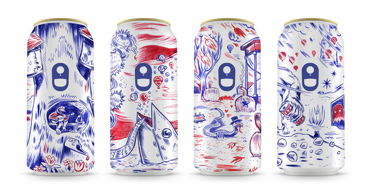 A Year With Dr. Nandu 鋁罐啤酒手繪涂鴉包裝設(shè)計(jì)1
