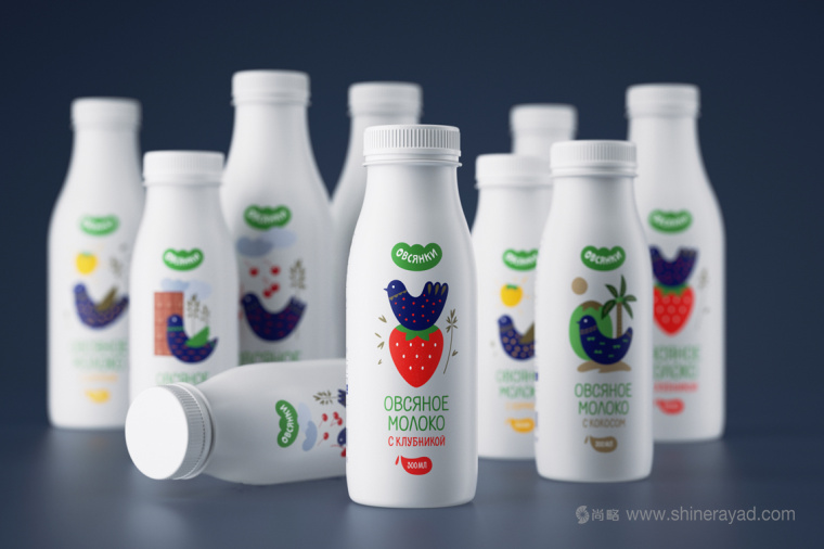 尚略上海包裝設計公司分享Овсянки 燕麥牛奶包裝設計全家福版5