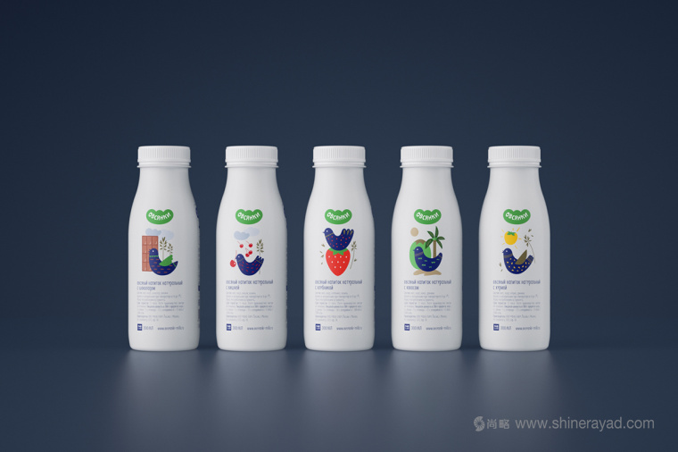 尚略上海包裝設計公司分享Овсянки 燕麥牛奶包裝設計小鳥插畫版8