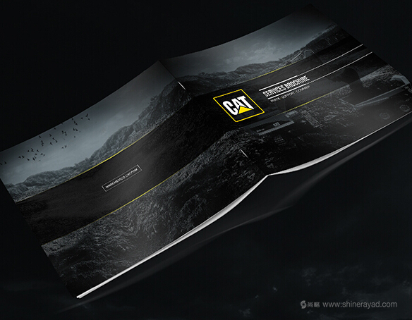 卡特彼勒工程機械畫冊設計版式-宣傳冊封面封底設計2