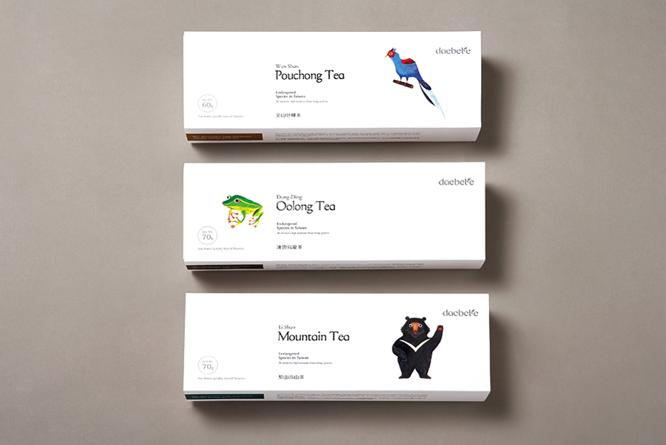 臺灣daebeté品牌茶葉動物篇禮盒包裝設計2