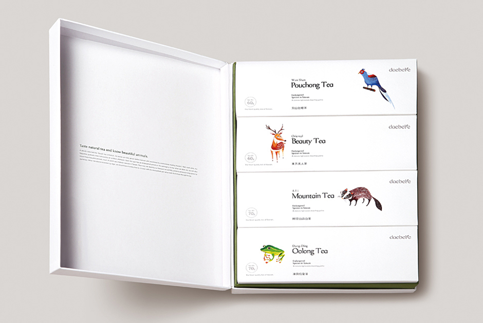 臺灣daebeté品牌茶葉動物篇禮盒包裝設計5