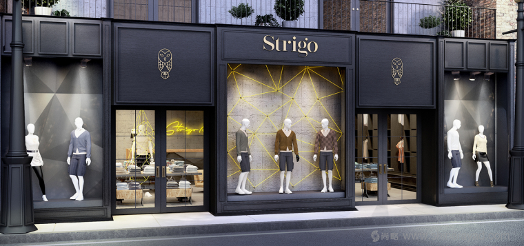 Strigo服飾品牌形象全案設計-店鋪SI設計-門頭設計