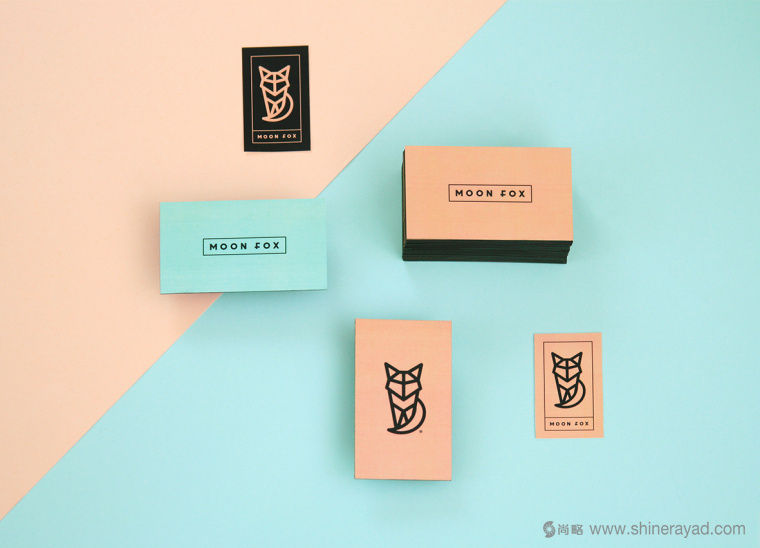 moon fox 月亮狐貍女性內衣可愛動物LOGO設計品牌VI形象設計-服飾標簽設計5