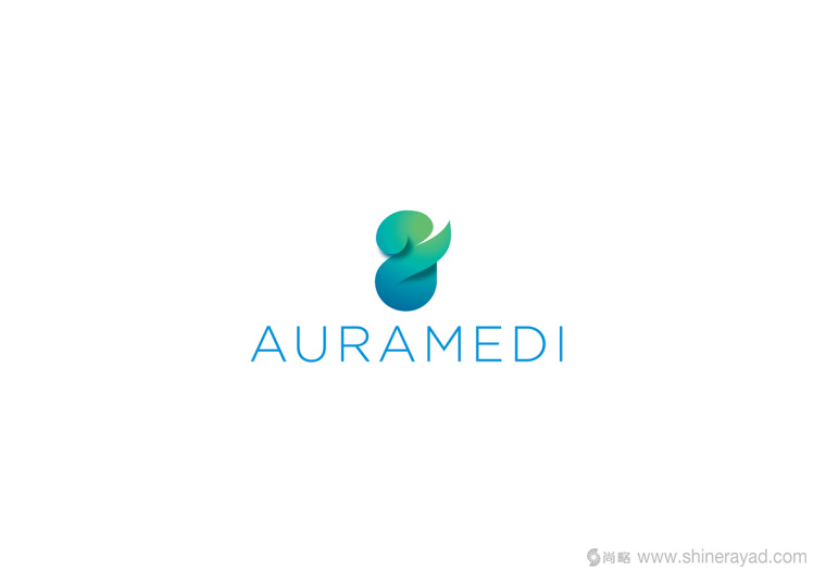 Auramedi美容護膚品牌化妝品天鵝反白LOGO設計2
