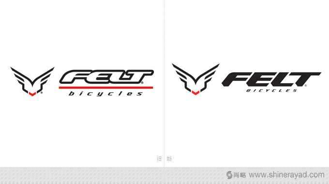 上海LOGO設計公司分享美國自行車品牌FELT新LOGO設計2新舊標志對比