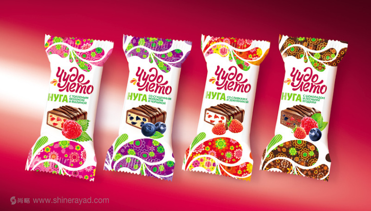 俄羅斯牛奶漿果夾心巧克力插畫包裝設(shè)計(jì)3