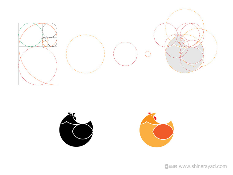 Golden Chick金小雞雞肉加工公司品牌標志設計標準化制圖設計2