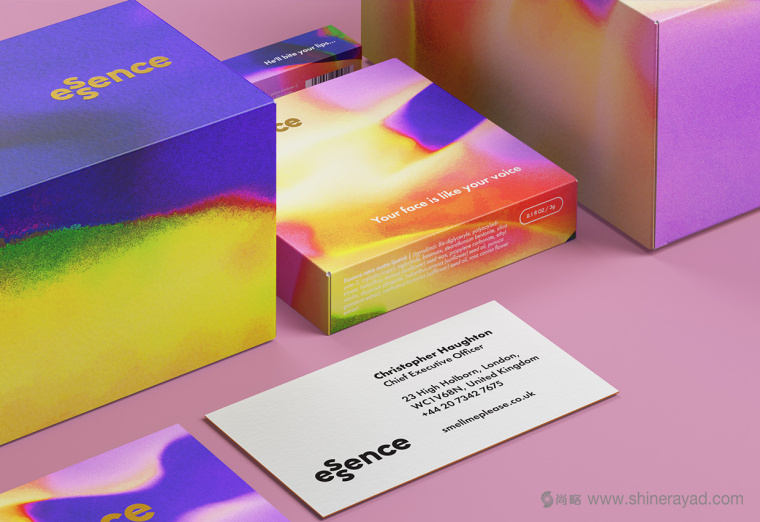 英國化妝品香水品牌Essence水彩風品牌形象設計與VI設計4