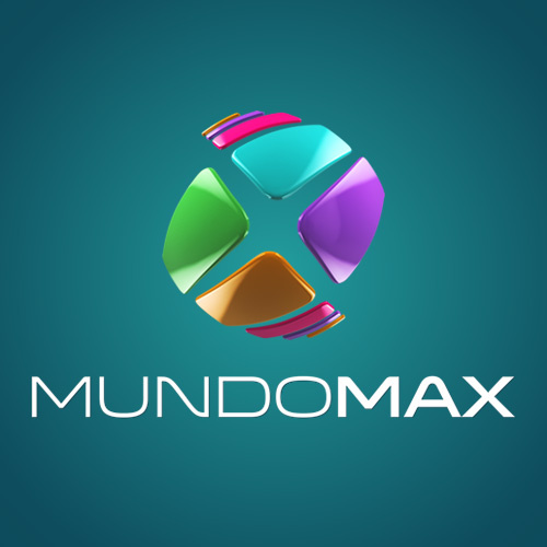 美國西班牙語電視臺MundoMax新3D立體X字母LOGO設計1