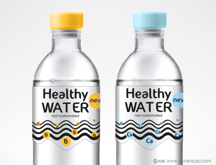 Healthy Water 健康碳酸瓶裝飲用水包裝設計1