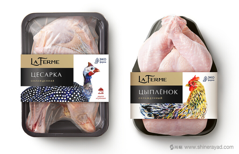俄羅斯La Ferme冷凍雞肉包裝設(shè)計(jì)