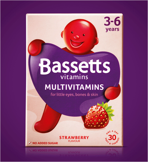 Bassetts兒童維生素品牌重塑包裝設計3