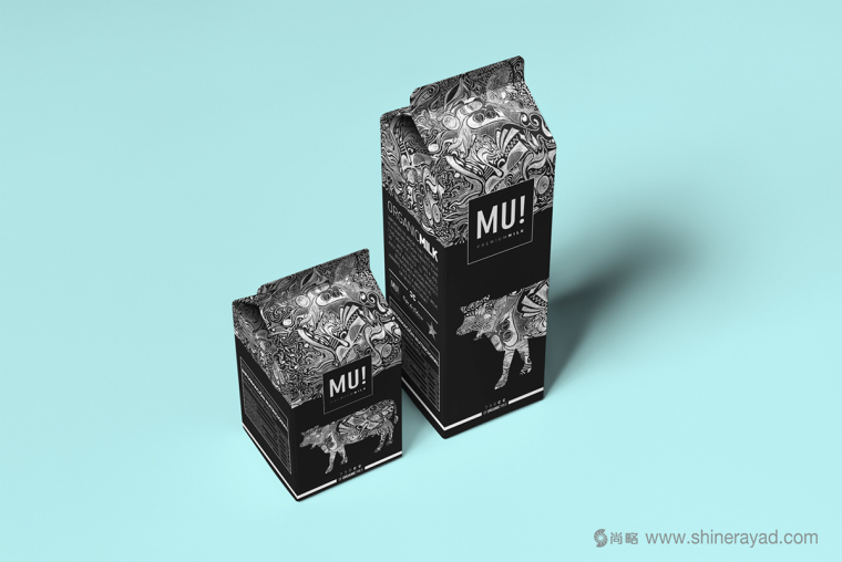 MU有機牛奶包裝設計與奶牛插畫設計-上海奶制品包裝設計公司設計欣賞4