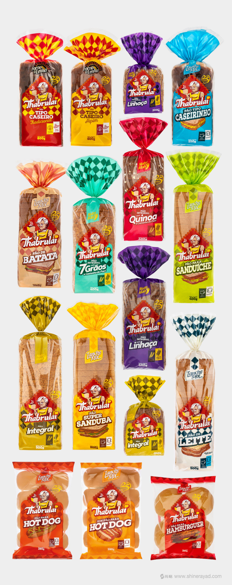 Thabrulai 老奶奶烘培袋裝面包包裝設計8