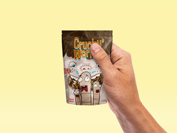 CRUCHY''''手指人物插畫設計卡通糖果包裝設計-上海包裝設計公司3