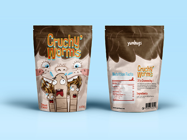 CRUCHY''''手指人物插畫設計卡通糖果包裝設計-上海包裝設計公司5