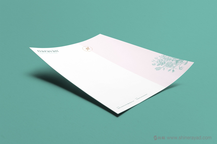 naravan 天然美容保養品護膚品品牌形象設計-信紙設計8