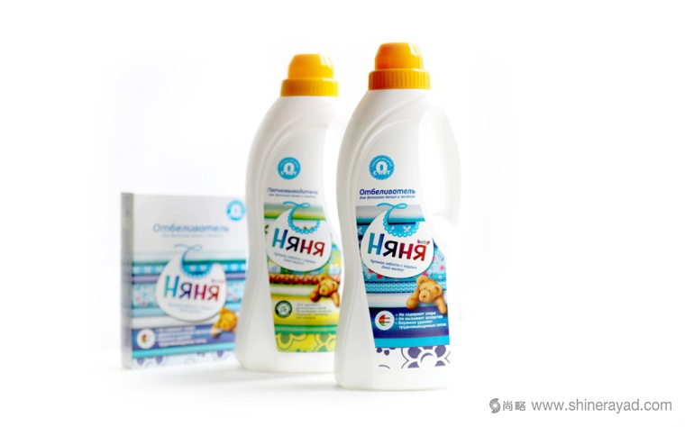 俄羅斯 НЯНЯ 嬰兒兒童洗衣粉洗衣液包裝設(shè)計(jì)1